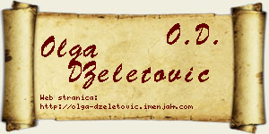 Olga DŽeletović vizit kartica